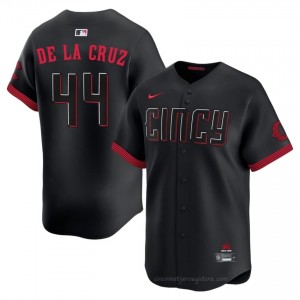 Cincinnati Reds Elly De La Cruz #44 Black Men City Connect Baseball Jersey | 2026 Season MLB y844Ky49
