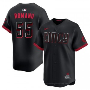 Cincinnati Reds Generoso Romano #55 Black Men City Connect Baseball Jersey | 2026 Season Authentic 0H2XPb27