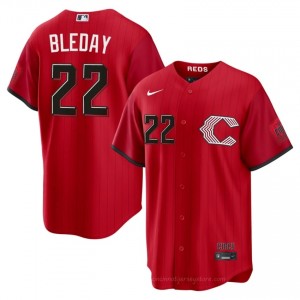 Cincinnati Reds JJ Bleday #22 Red Men City Connect Baseball Jersey | 2026 Season Official 0lS2lB72