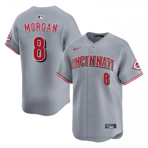 Joe Morgan #8 Cincinnati Baseball Jersey | Gameday Men Gray Stitch Edition x2X30161