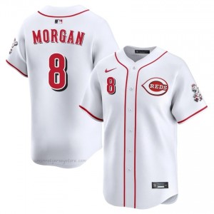 Cincinnati Reds Joe Morgan #8 White Men Baseball Jersey | 2026 Season Exclusive 11u3KT84