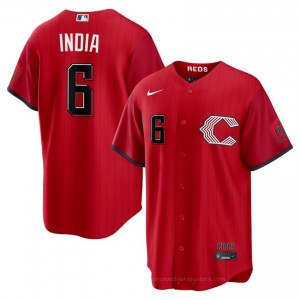 Cincinnati Reds Jonathan India #6 Red Men City Connect Baseball Jersey | 2026 Season Durable rG7Q6824