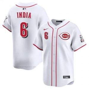 Authentic Jonathan India #6 CIN Reds Men Baseball Jersey | White Queen City Pride Edition 208T8210