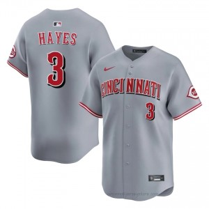 MLB Ke'Bryan Hayes #3 CIN Reds Men Baseball Jersey | Gray Queen City Pride Edition 3cIiq325