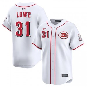 #31 Nathaniel Lowe Limited Men Baseball Jersey | Reds White Fan Gear XG371a75