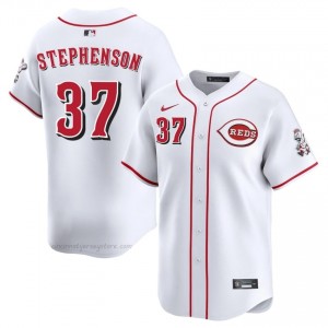 #37 Tyler Stephenson Exclusive Men Baseball Jersey | Reds White Fan Gear 82H6yi33