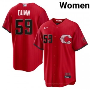 Gameday Blake Dunn #59 CIN Reds City Connect Women Baseball Jersey | Red Queen City Pride Edition D83v8n59