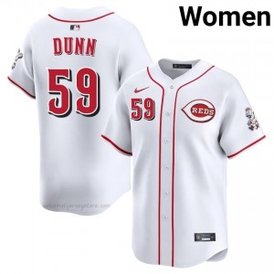 Durable Blake Dunn #59 CIN Reds Women Baseball Jersey | White Queen City Pride Edition Qj54R283