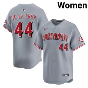 Gameday Elly De La Cruz #44 CIN Reds Women Baseball Jersey | Gray Queen City Pride Edition 3655mX50
