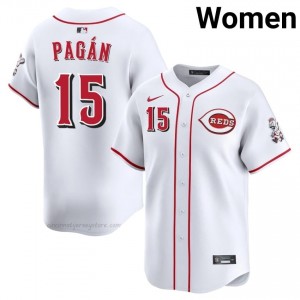 Premium Emilio Pagan #15 CIN Reds Women Baseball Jersey | White Queen City Pride Edition 568K5L31