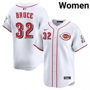 #32 Jay Bruce Exclusive Women Baseball Jersey | Reds White Fan Gear 7n63cv70