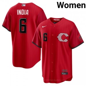 Genuine Jonathan India #6 CIN Reds City Connect Women Baseball Jersey | Red Queen City Pride Edition U43w0D93