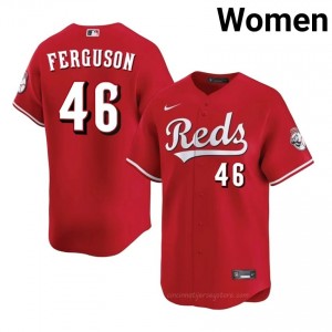 Premium Caleb Ferguson #46 CIN Reds Women Baseball Jersey | Red Queen City Pride Edition 4T36u465