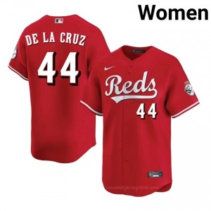 Elly De La Cruz #44 Cincinnati Baseball Jersey | Pro-Grade Women Red Stitch Edition L56v0R42