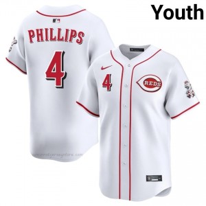 Brandon Phillips #4 Cincinnati Baseball Jersey | Gameday Youth White Stitch Edition bQnsno64