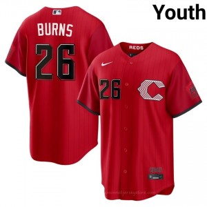 Cincinnati Reds Chase Burns #26 Red Youth City Connect Baseball Jersey | 2026 Season Gameday A2251u49