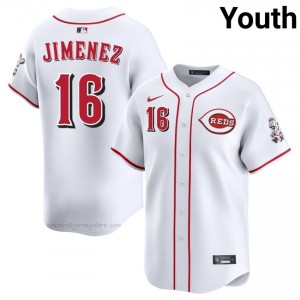 Cincinnati Reds Hansel Jimenez #16 White Youth Baseball Jersey | 2026 Season Classic 6DDfsp37