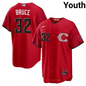 Jay Bruce #32 Cincinnati City Connect Baseball Jersey | Official Youth Red Stitched Edition 2etf3849