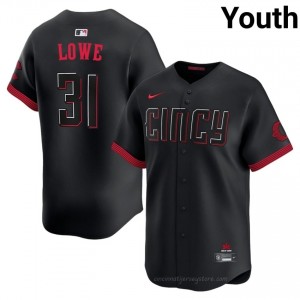 Cincinnati Reds Nathaniel Lowe #31 Black Youth City Connect Baseball Jersey | 2026 Season Durable d86H8R17