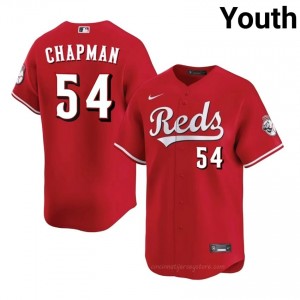 Cincinnati Reds Aroldis Chapman #54 Red Youth Baseball Jersey | 2026 Season Genuine 10g4Kv12