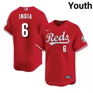 #6 Jonathan India Premium Youth Baseball Jersey | Reds Red Fan Gear 0kAe8888